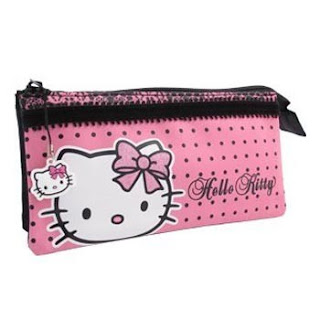 Hello Kitty black and pink pencil case for school