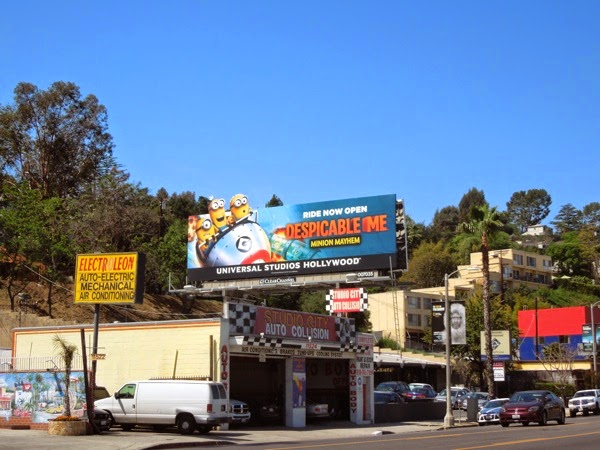 Despicable Me Minion Mayhem special extension billboard Studio City Despicable Me Minion Mayhem special extension billboard