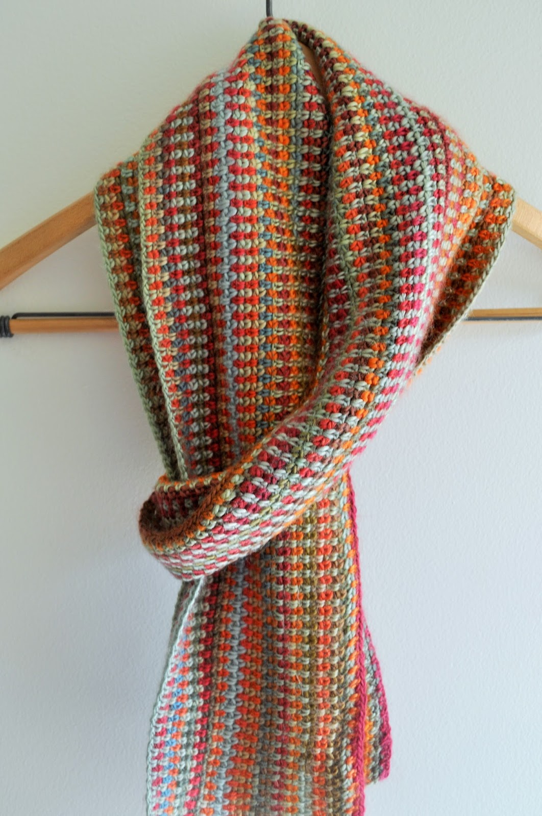 Field Lilies Crocheted Linen Stitch Scarf