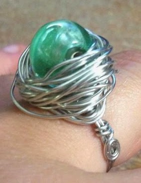 turquoise wire wrapped ring