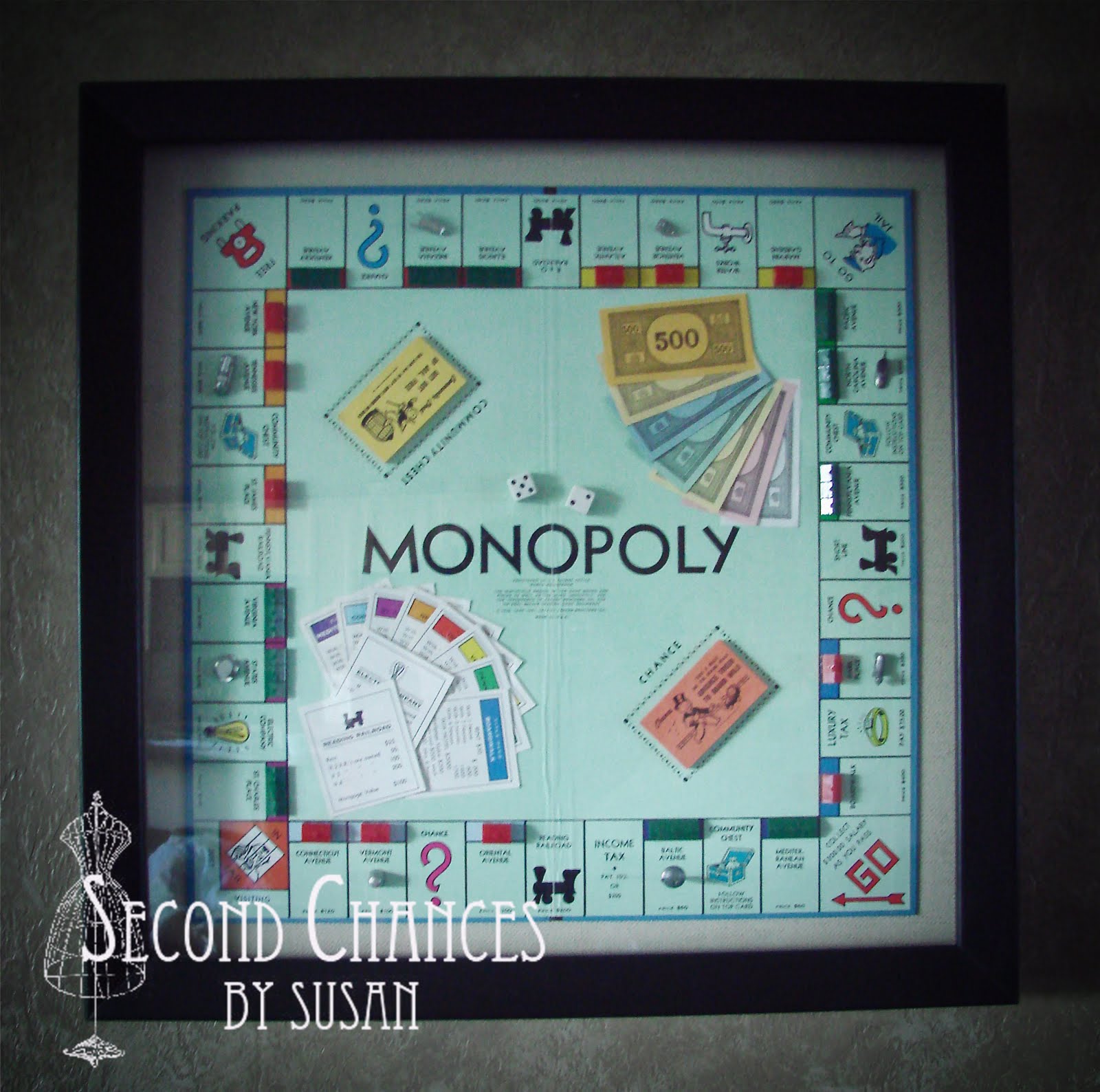 Second Chances by Susan Vintage Board Game Shadow Boxes