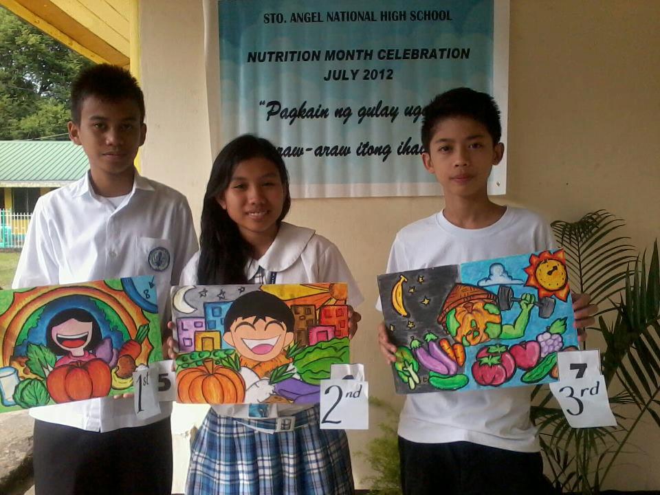 Nutrition+Month+Poster-Making They are Johndel Mimay (1st Placer), Erika Guia (2nd Placer) and John ...