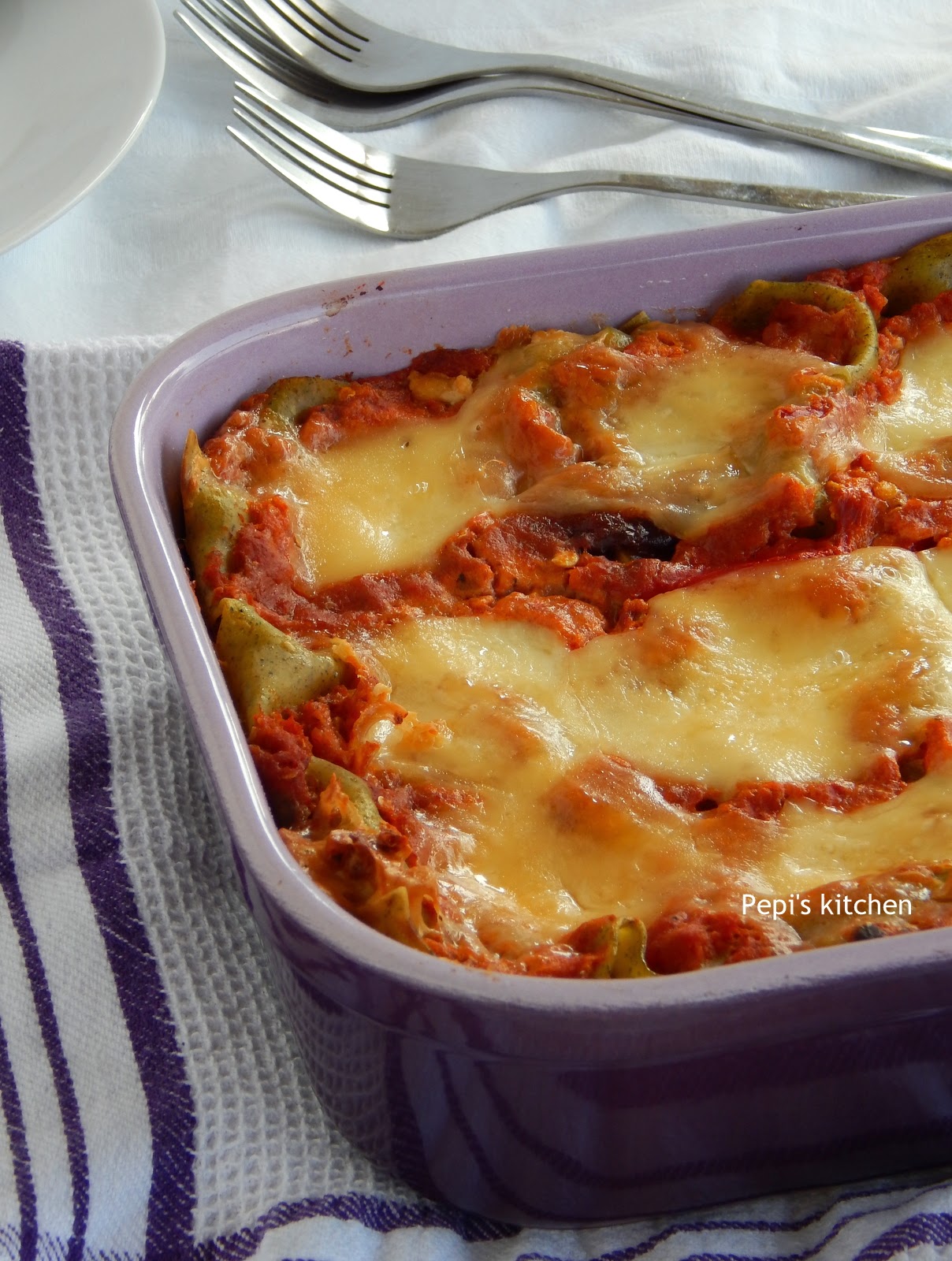 Pepi's kitchen in english Roasted Vegetable Lasagna