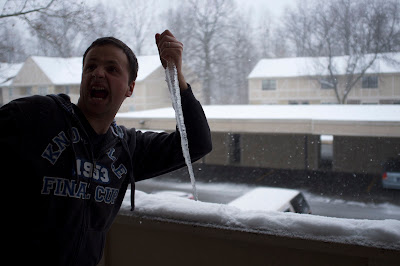 crazy Isma with icicle.