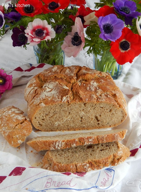 Pepi's kitchen in english Whole wheat Rosemary no knead bread