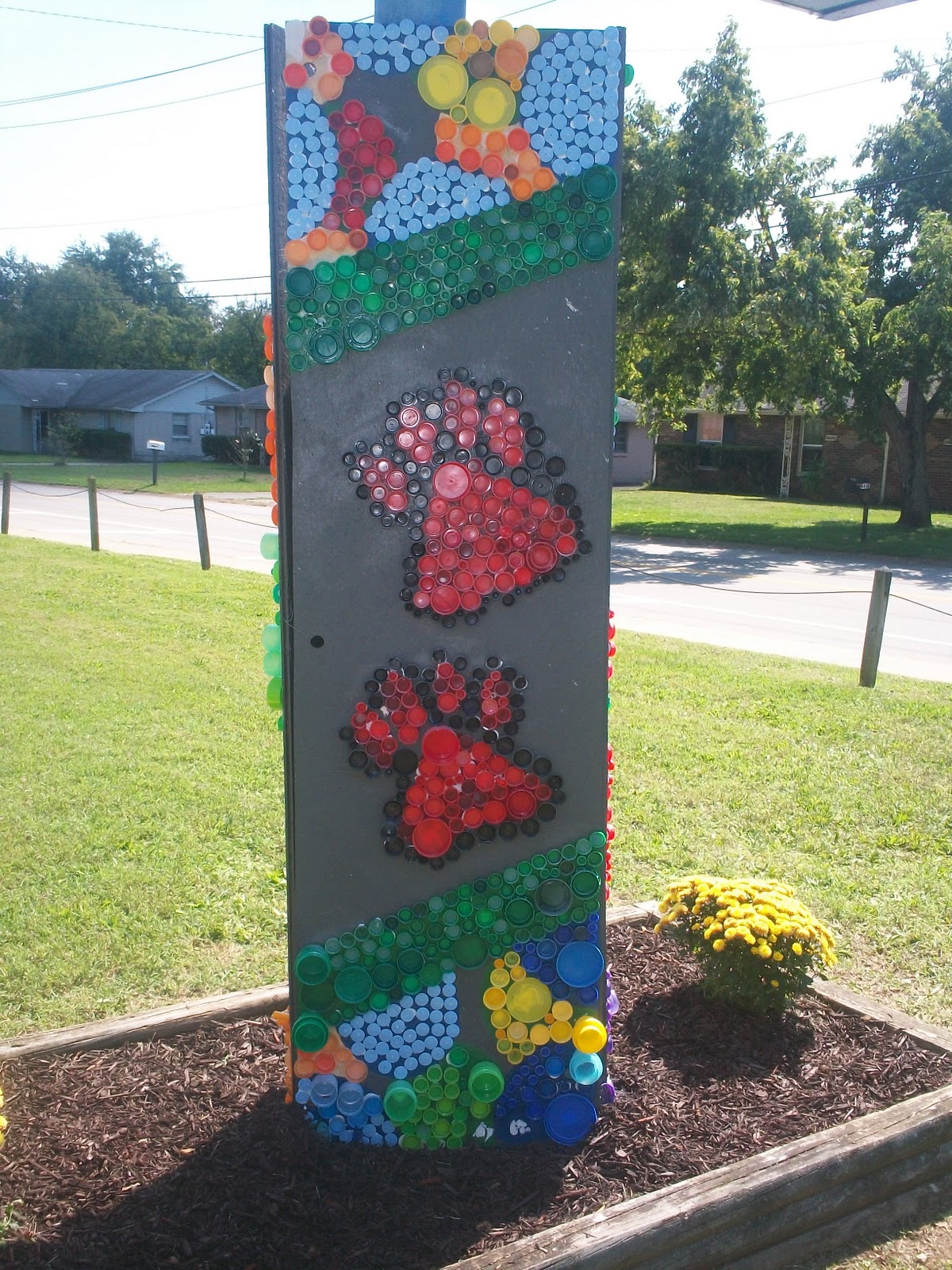 Art With Mr. E Bottle Cap Mural COMPLETE!!!!!!