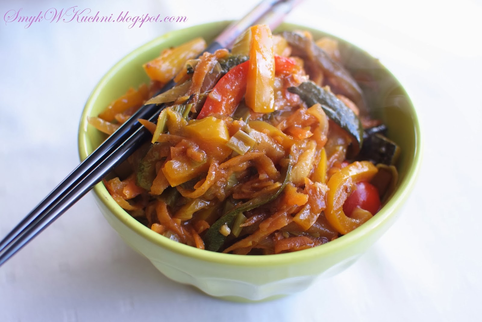 Warzywa w sosie słodko kwaśnym, z miodem i chili SMYKWKUCHNI