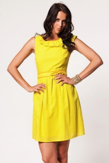 sarı mini elbise
