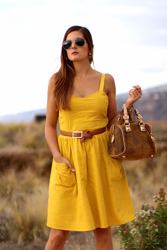 Marilyn's Closet FASHION BLOG Mustard Dress