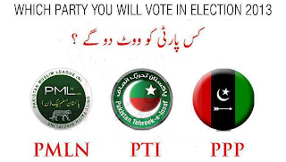 your political party Pakistan general 2013 election