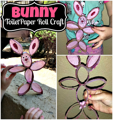bunny rabbit toilet paper roll craft for kids