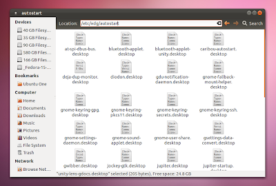 Nautilus autostart items Ubuntu 11.10