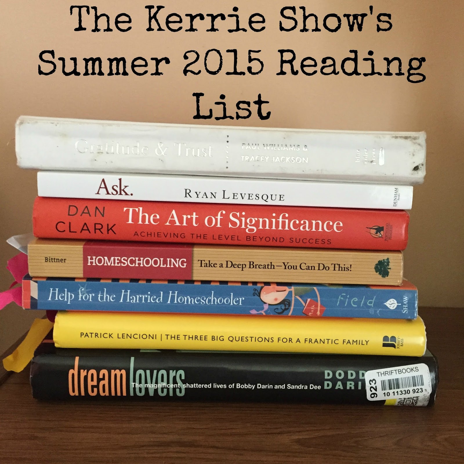 The Kerrie Show My Summer Reading List 2015