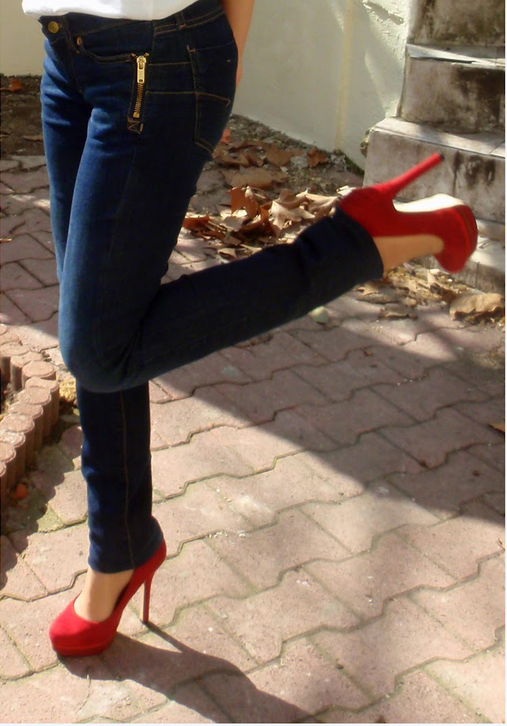 Fashion For Linda High Heels and Jeans