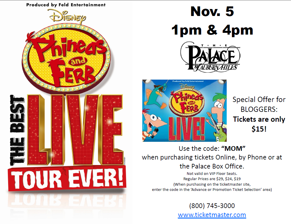 Katie's Nesting Spot Phineas and Ferb The Best Live Tour Ever! Nov 5