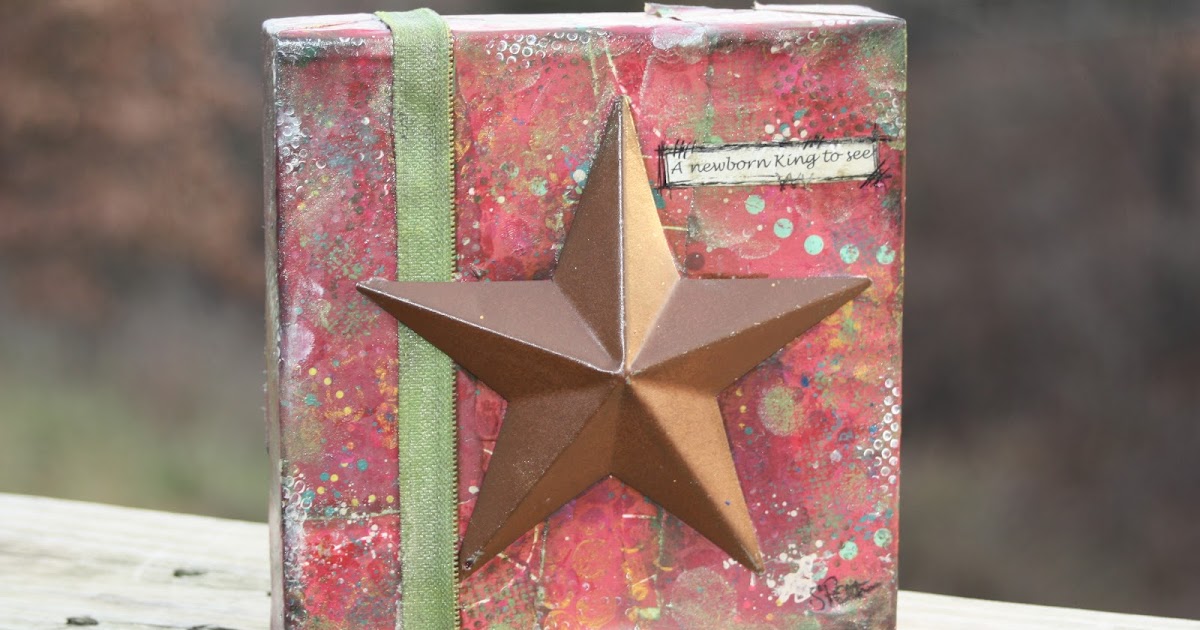 My Three Gs Christmas mixed media paintings