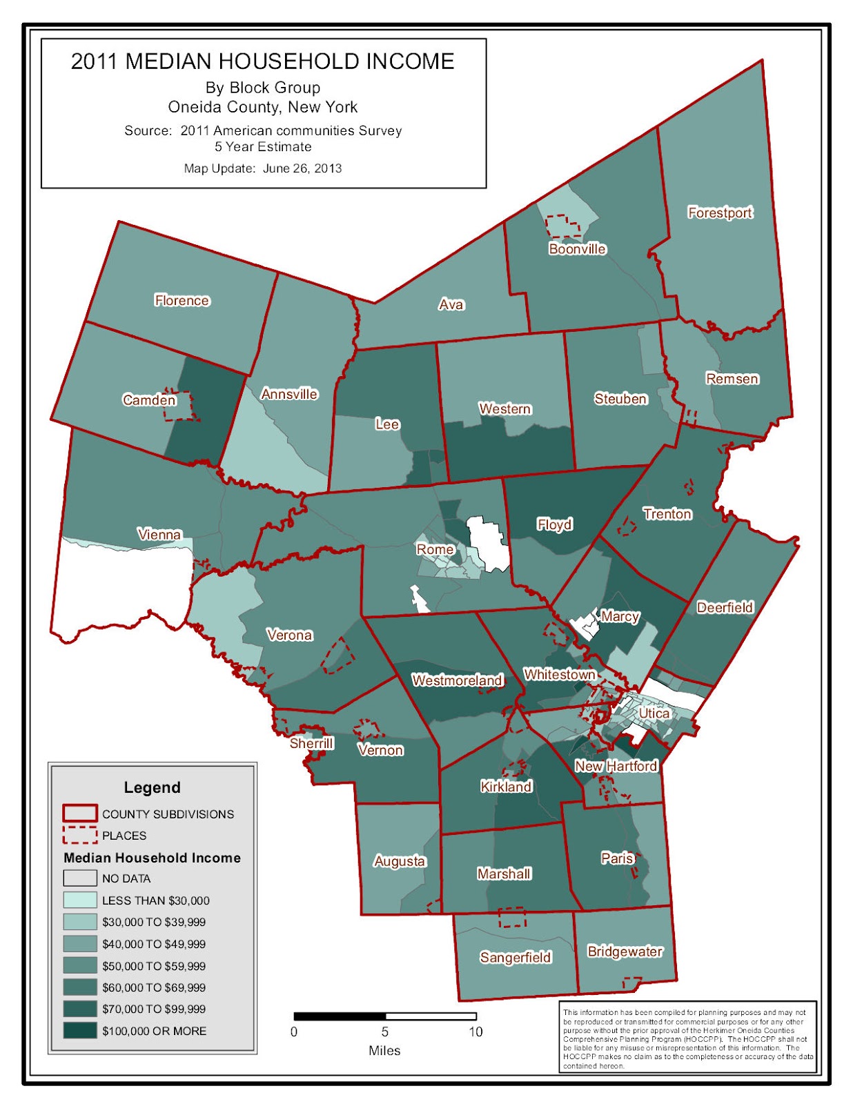 Herkimer and Oneida Counties Census Data Affiliate MAPS PAGE Maps