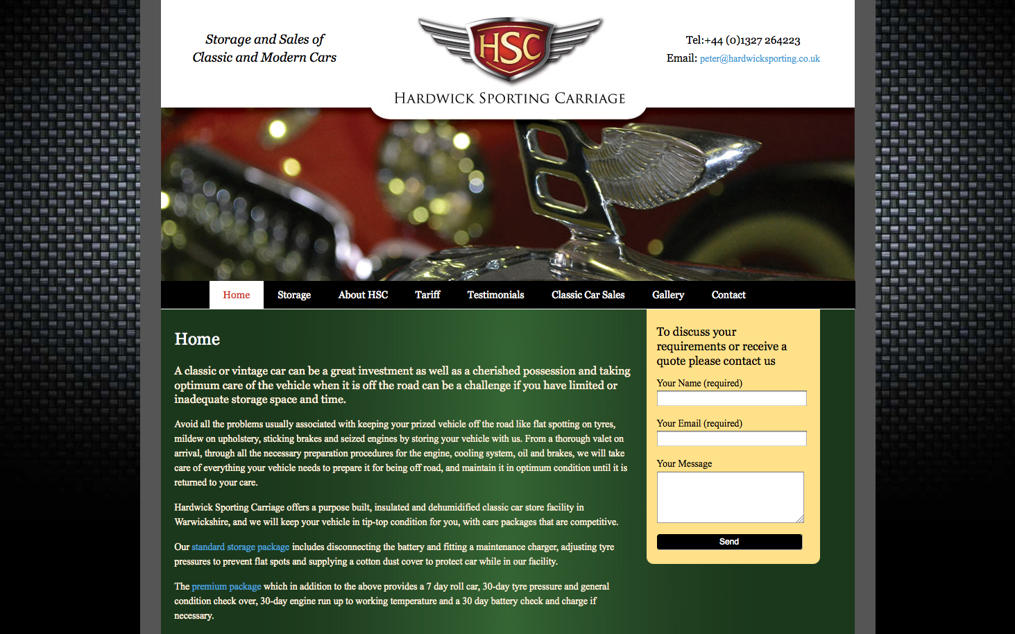 PE Creative New Hardwick Sporting Carriage website is live