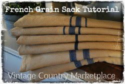 French Inspired Grain Sack Tutorial