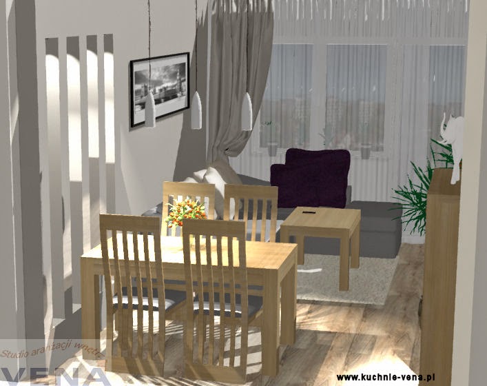 Projekt wnętrza Lublin - Vena - oświetlenie nad stołem Projekt wnętrza Lublin - Vena - oświetlenie nad stołem