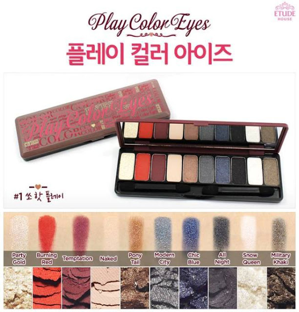 Etude House Play Color Eyes palette 1 swatches