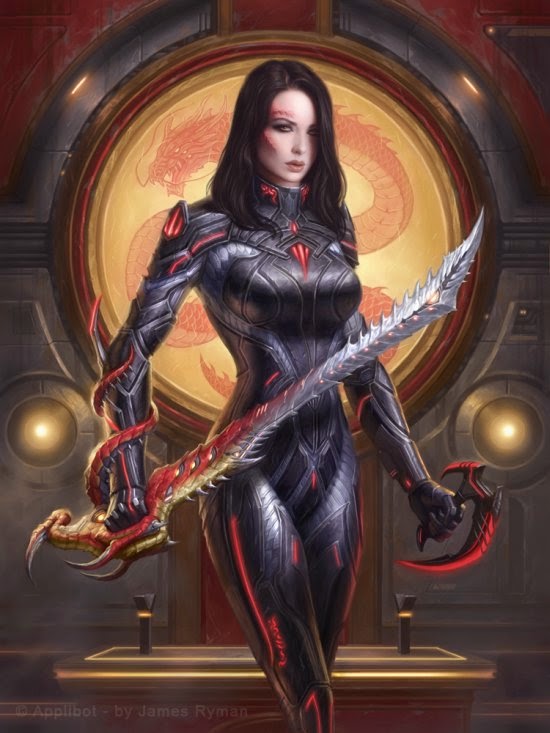 As belas, fortes e sensuais mulheres nas ilustrações de fantasia para card games de James Ryman James Ryman deviantart ilustrações fantasia card games mulheres legend cryptids magic gathering
