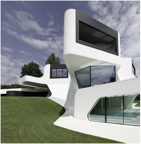 MINIMALIST HOUSE FACADE Dupli.Casa by J. Mayer H. Architects
