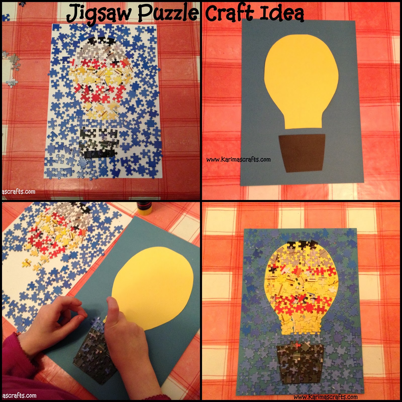 jigsaw puzzle craft idea picture