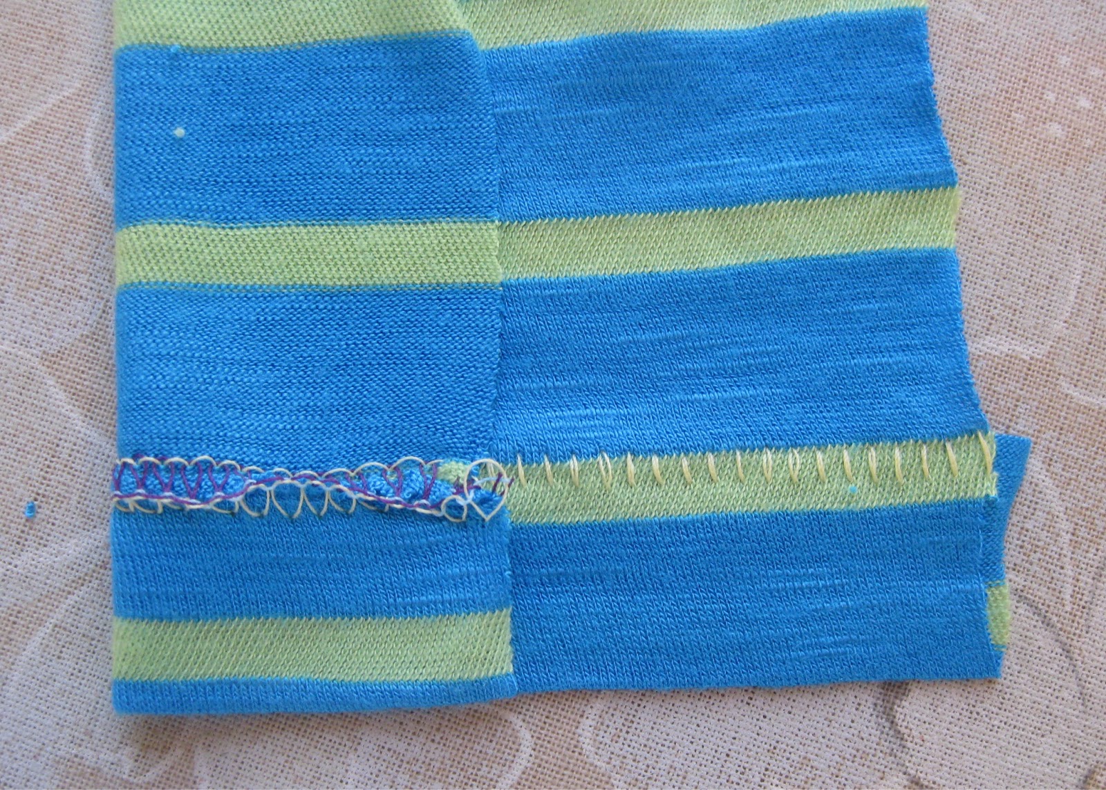 notes from a mad housewife conquering the serger's top stitching function