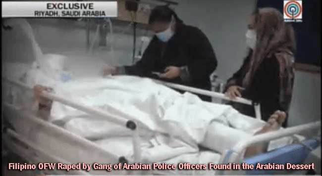 Filipino OFW Raped by Gang of Arabian Police Officers Found in the Arabian Dessert Filipino OFW Raped by Gang of Arabian Police Officers Found in the Arabian Dessert