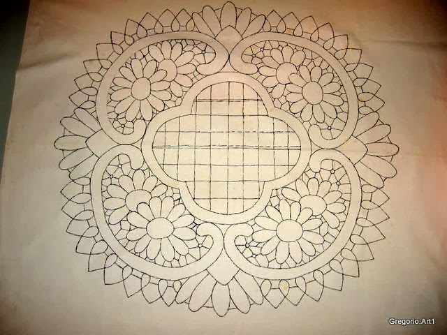 Spieghiamo il macrame' rumeno (modelli con disegni): centro ... Mandala ovale