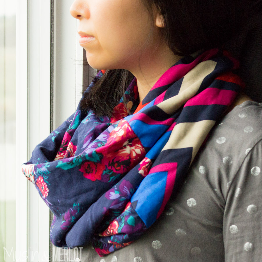 2 Sundresses = 1 Infinity Scarf Muslin and Merlot