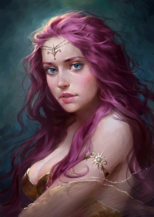 As ilustrações de mulheres em mundos de fantasia de Ulyana Selene Regener Ulyana Selene Regener selenada deviantart ilustrações belas mulheres fantasia