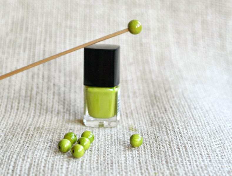 TonyaUtkina Nail polish wooden beads necklace