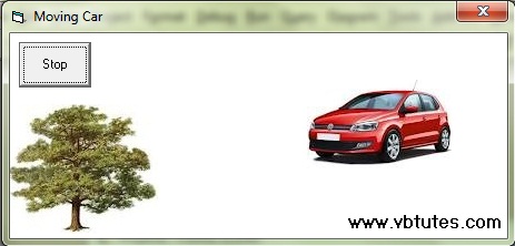 Car animation Moving Car animation using Timer control