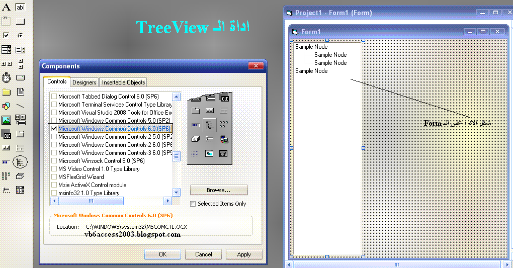 Visual Basic 6 VB 0.6 TreeView Control lesson Part1