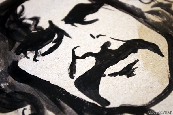 aliciasivert, alicia sivert, alicia sivertsson, harry potter, poster, affisch, halloween, party, painted, painting, acrylics, akrylfärg, måla, målad, målat, måleri, black and white, have you seen this wizard, sirius black, wanted poster, efterlysning