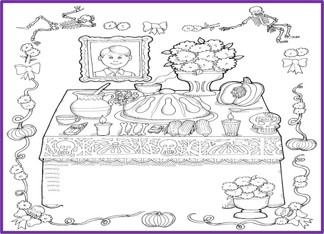 Con mirada de niños: Imágenes para colorear para día de muertos Con mirada de niños: Imágenes para colorear para día de muertos