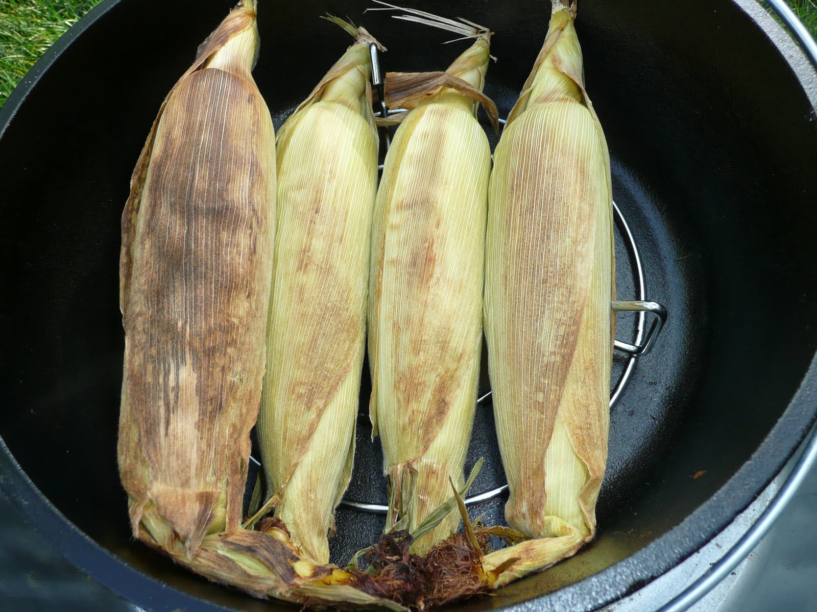 Everyday Dutch Oven Baked Corn on the Cob