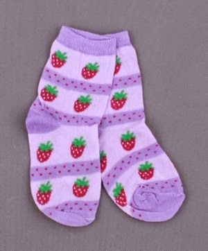 children's socks embroidered strawberry motif children's socks embroidered strawberry motif