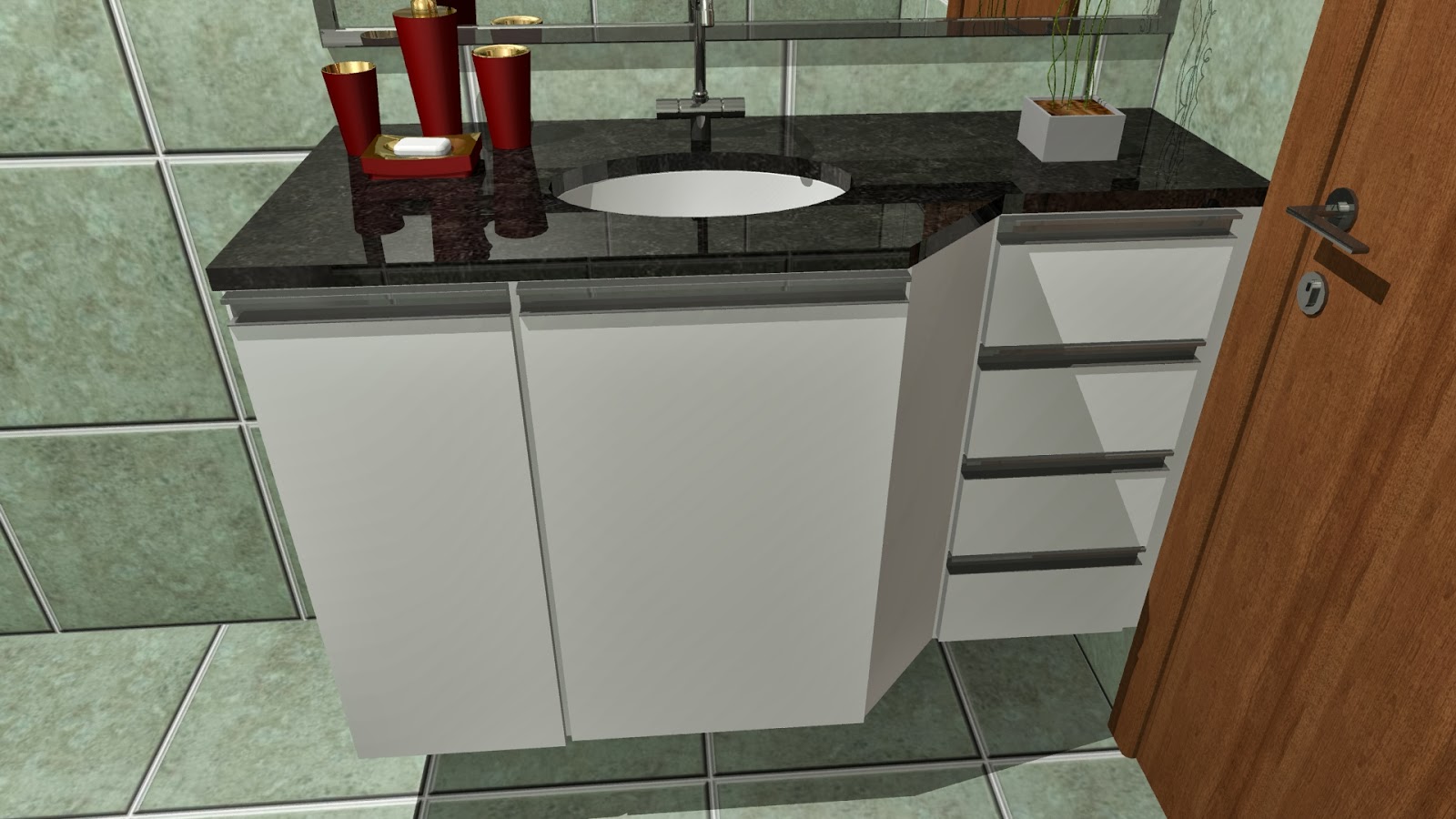 #6B3F21 Mais um projeto fechado agora uma cozinha e dois banheiros diferentes 1600x900 px Projeto De Cozinha Com Banheiro #2827 imagens