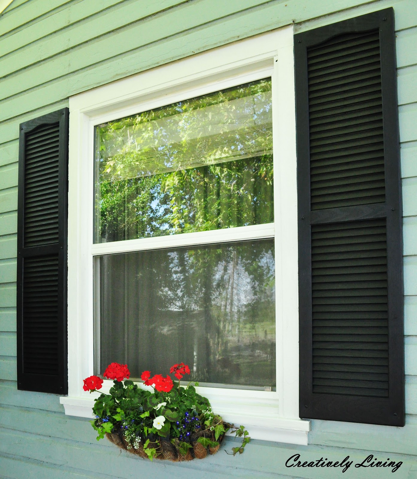 Window boxes, shutters, and some trim. Creatively Living Blog