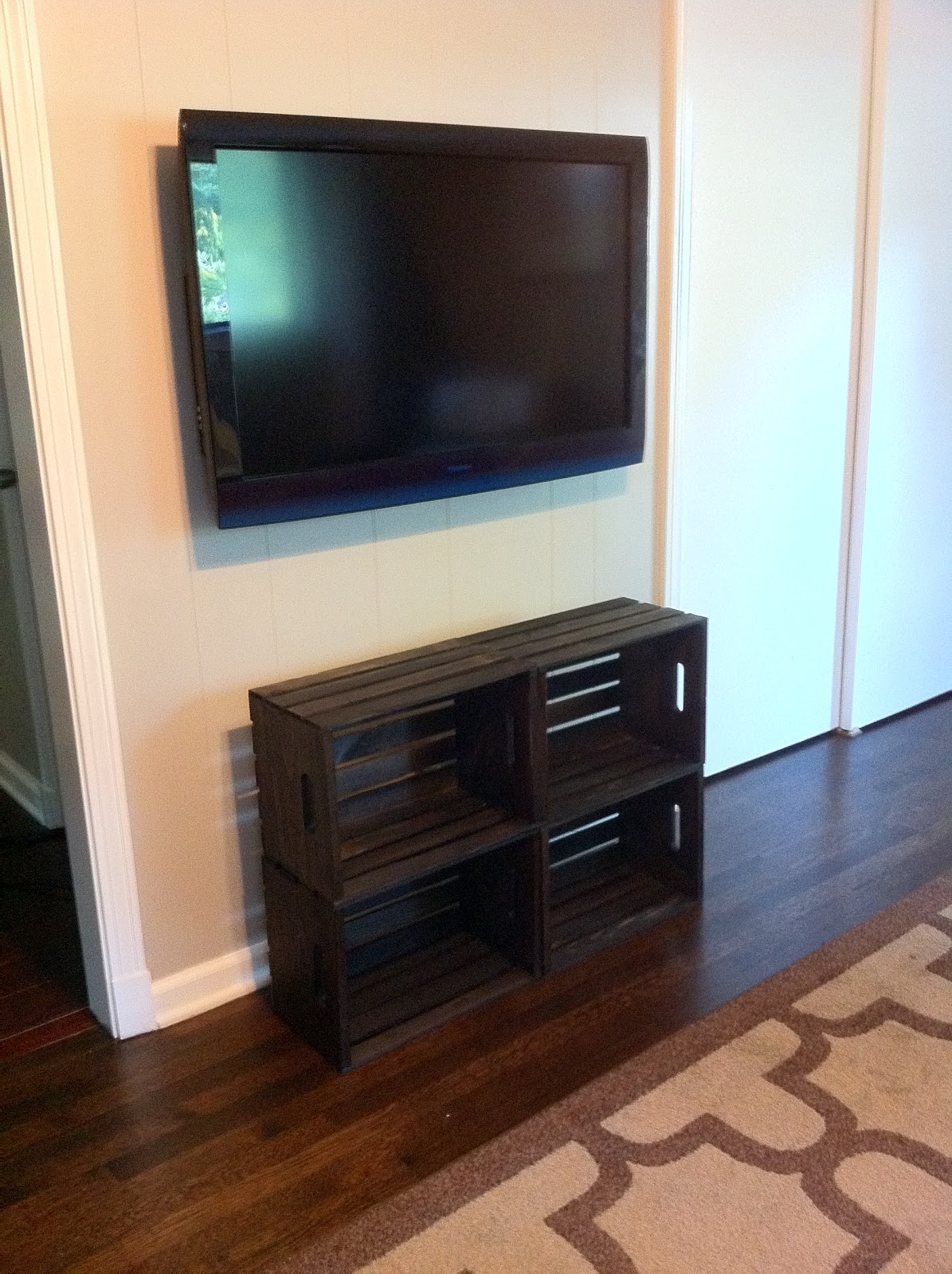 MidSouth Stagers Shelving Under a WallMounted TV