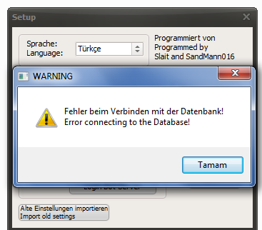 Metin2 M2Bob Fehler Beim Verbinden Mit der Datenbank Error Hatası