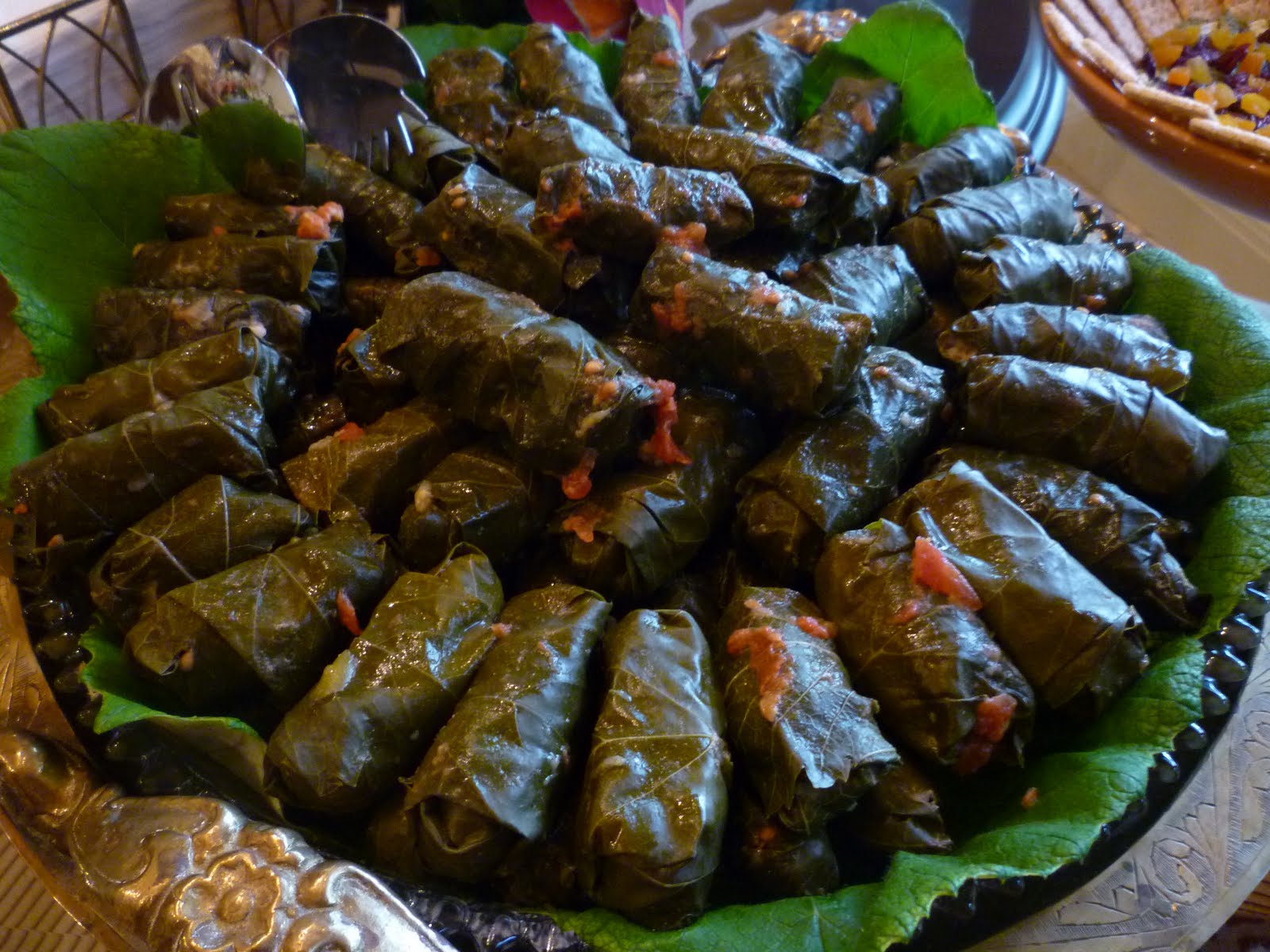 The Chef In My Head Stuffed Grape Leaves Tzatziki Tabouli