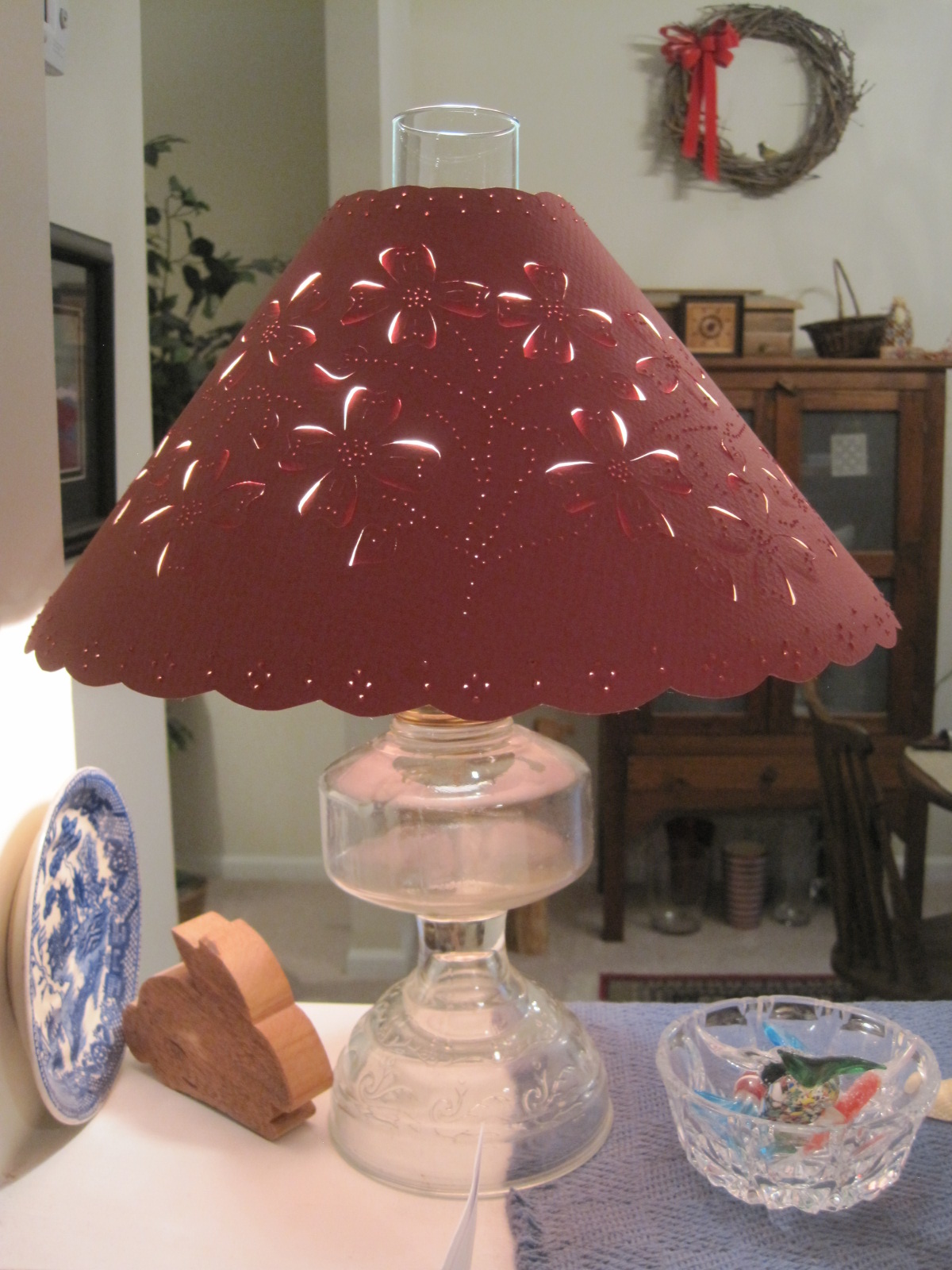 Create Every Day Paper Cut and Punched Lampshade May 9, 2012