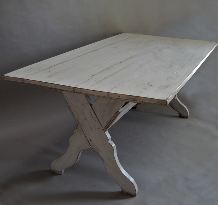 Heir and Space Painted Trestle Tables