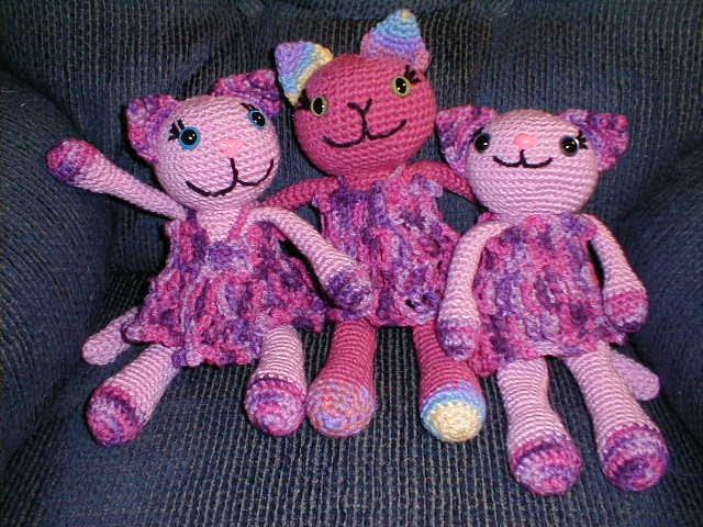 Stitch n Frog: For Sale - Amigurumi Kitty Dolls