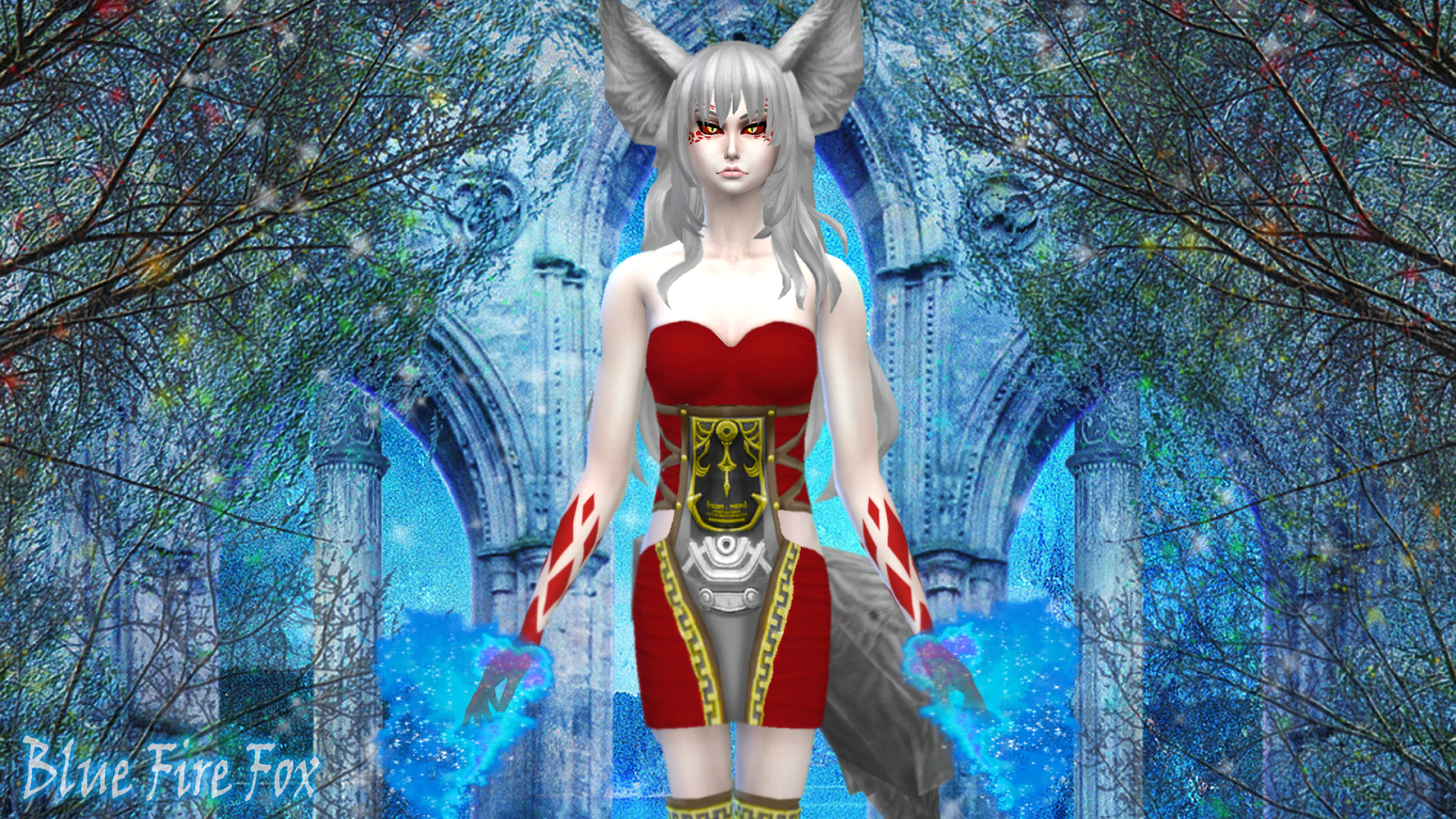 Demon Fox Gina - TS4 Sims.