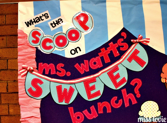 Miss Lovie Ice Cream Bulletin Board and Ruffle Border Tutorial